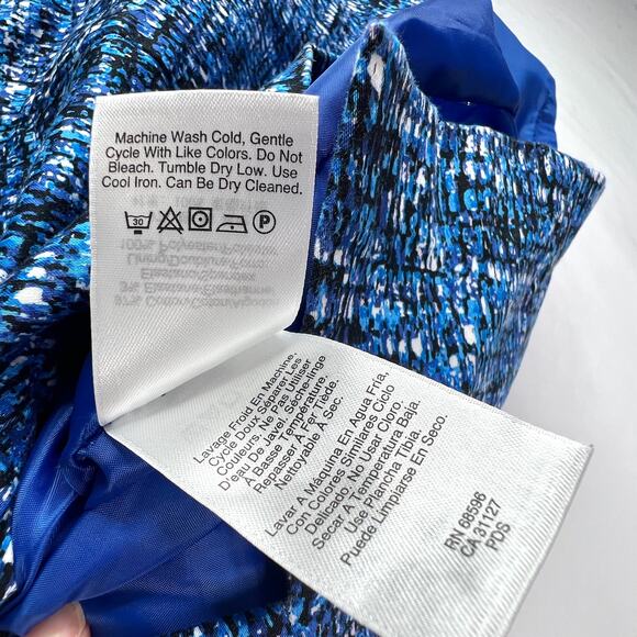 DKNY Blue Patterned Pencil Skirt 12 - Picture 9 of 10